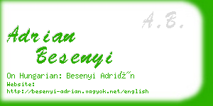 adrian besenyi business card